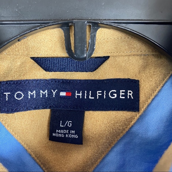 Tommy Hilfiger Baby Blue Dress Shirt Velvet Collar - Picture 3 of 4